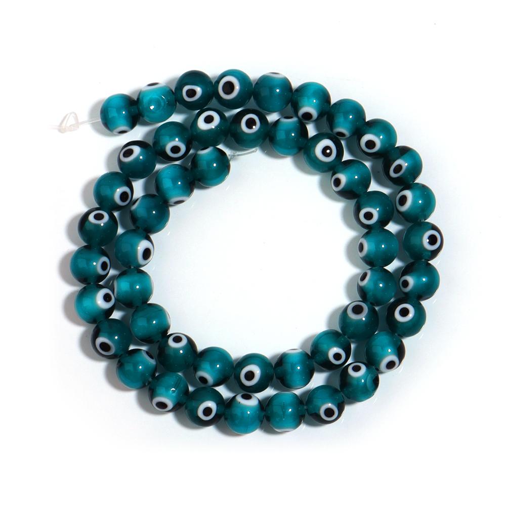 1 Strand Colorful Lampwork Beads Evil Eyes Round Loose Spacer Glass Beads For DIY Bracelet Necklace Jewelry Findings 4 6 8 10mm