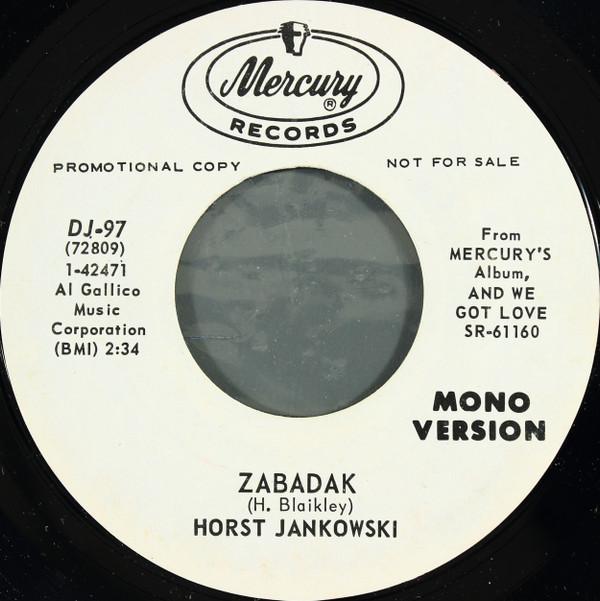 

7-дюймовая пластинка ХОРСТ ЯНКОВСКИ - Забадак DJ97 Mercury 1968 США Джаз Б/У