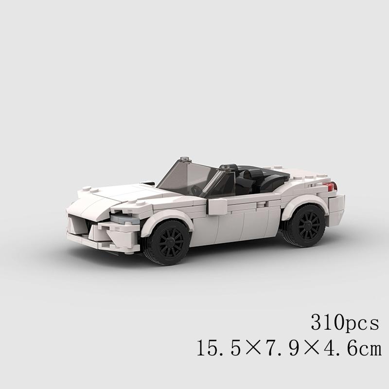 City Speed Convertible MOC Old Car Super Race Vehicle Model Building Block Racing Brick Technical Christmas Gift Rally Sport Toy