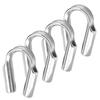 4pcs Durable Stainless Steel Thimbles Antirust Heavy Duty Thimble Winch Rope Thimble  For Camping