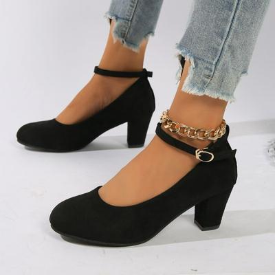 High Heels Plateau Pumps Mujer 2024 Herbst Neue Mode Schnalle Solide Weiße Schuhe Frau PU Leder MARY JANES Schuhe Heels für frauen