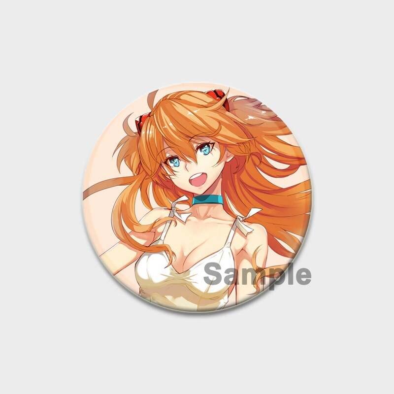 58MM Classic Anime EVA Brooch Cartoon Lapel Pins Accessories for Clothes Hat Backpack Decoration Cute 58mm Round Badges Pin Aesthetic