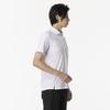 Mizuno Training Polo Short Size S Men's Quick-Dry Shirt, Sleeve, Moisture-Wicking, Quick-Drying, White, (32MAB081)