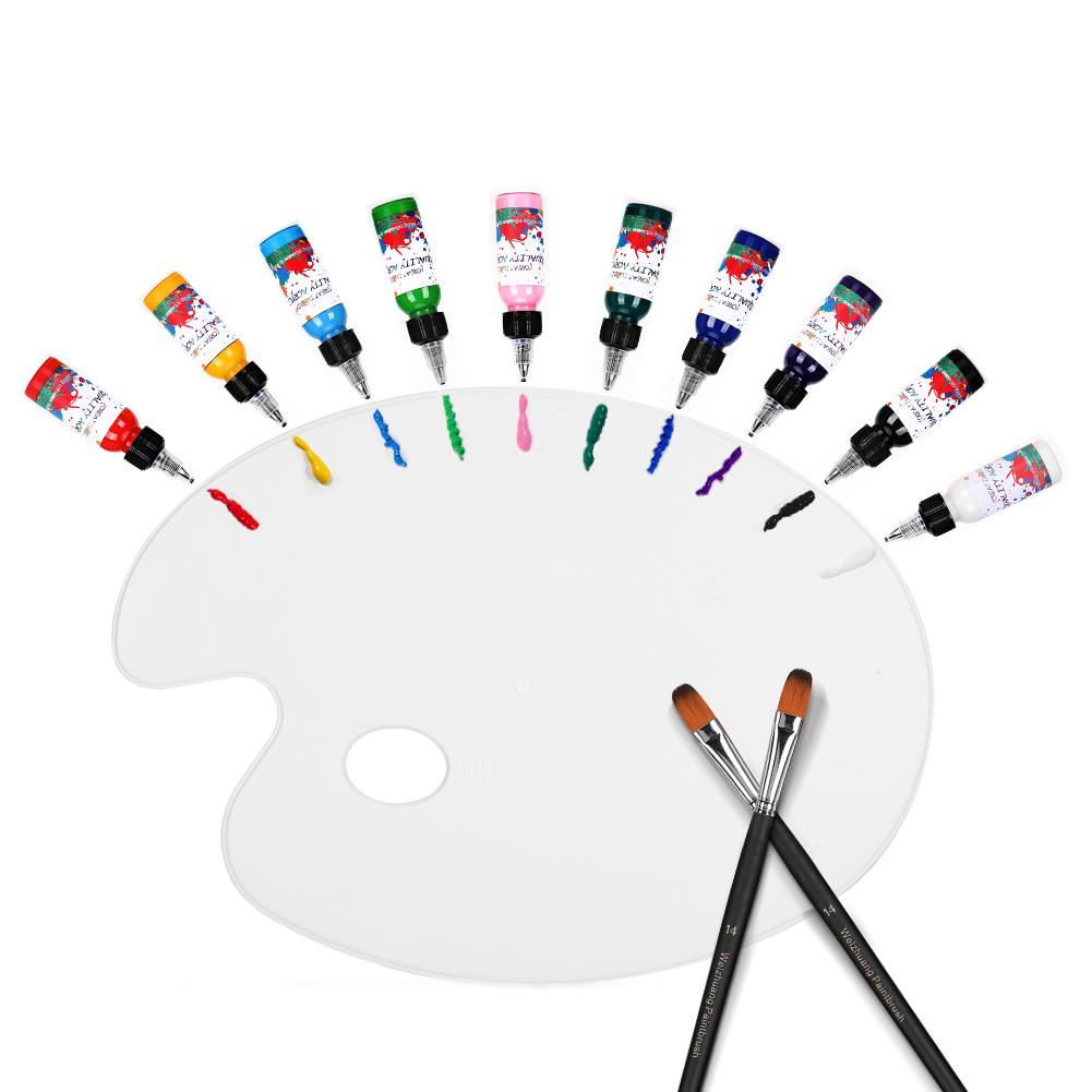 10 Colors Acrylic Pigment Frame Bracket Pen Kit Art Painting Set Accessories Supplies