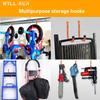 6/12pcs Heavy-Duty Metal Garage Hooks Wall-Mounted Bike and Garden Tool Hanging Storage Hooks Polished Carbon Steel Easy Install
