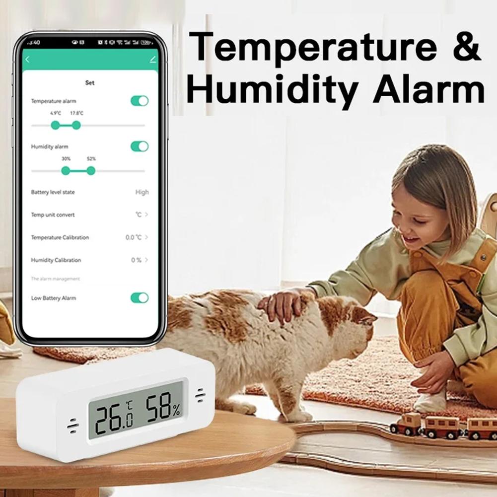 1 Set Home Smart Thermometer Hygrometer For Tuya Intelligent Home WiFi Temperature Humidity Sensor Thermometer Hygrometer