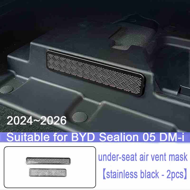 

Air Outlet Covers For BYD Sealion 05 DM-i EV 2025~2027 Car Under Rear Seat Ventilation Conditioner Vent Cover Auto Accessories