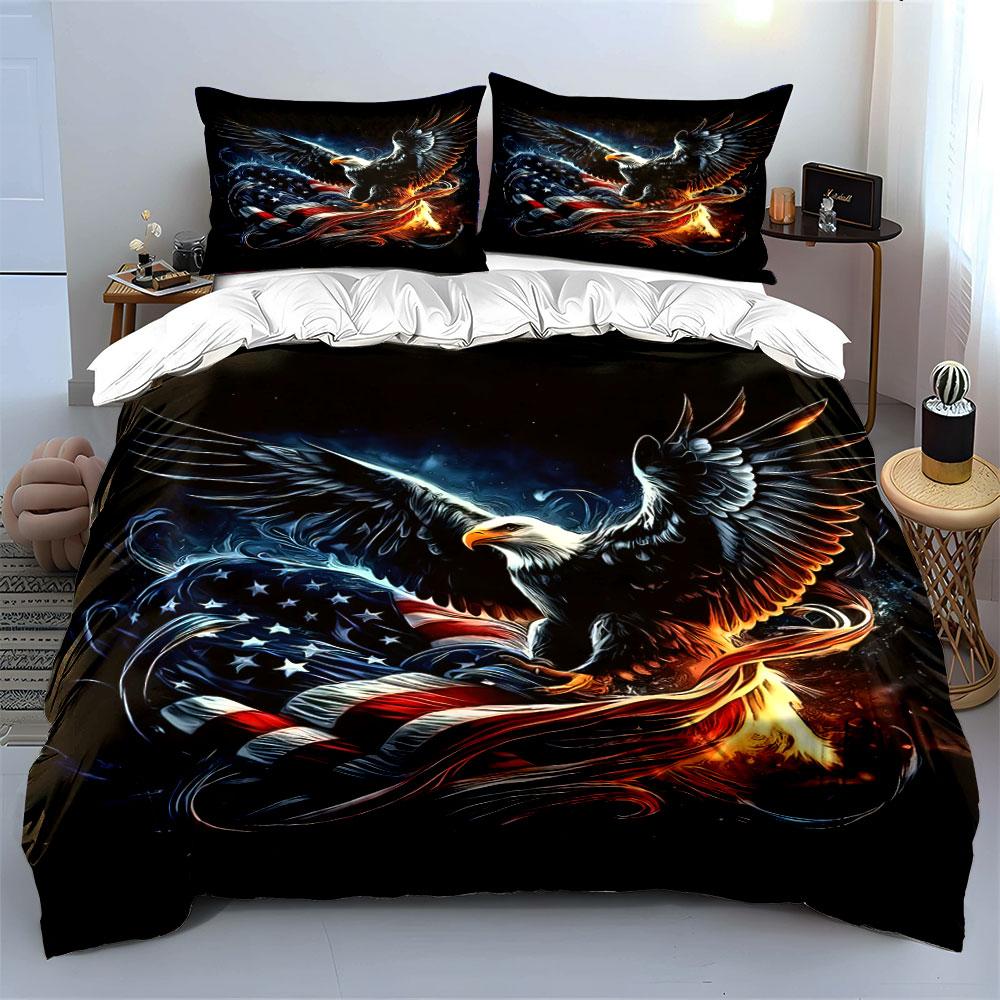 Eagle and American Flag. Bedding Sets Duvet Cover Sets Duvet Covers Pillowcases(1 * Duvet Cover 2 * Pillowcases Without Duvet Insert)