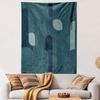 Abstract Geometric Blue and Gold Design Patterned Tapestry Home Decor, Suitable for Bedroom and Living Room, Gift