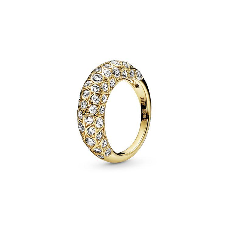 Pandora Shining Pattern Ring Women rings Gold 168290CZ 58
