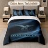 Ensemble de literie Design Lazio FC Texte personnalisé 1 Housse de couette & 2 Taies d'oreiller