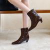 Fashion Fashion Zippers Women Ankle Boots With Low Heel Shoes Square Toe Ladies Modern Short Boots Female Pumps Shoes