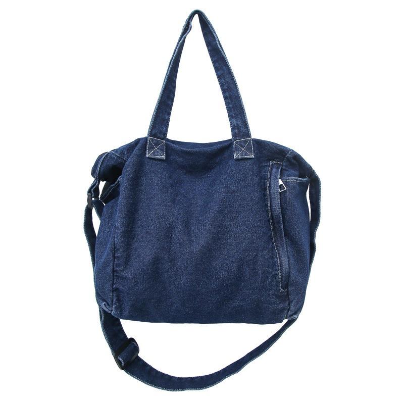 Waschene Denim Sling Bag für Damen, Große Kapazität, Einzelne Schultertasche