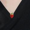 Charming Strawberry Brooch Secure Nonslip Design Fashion Jewelry For Shirts Jackets Bags Gift For Friend