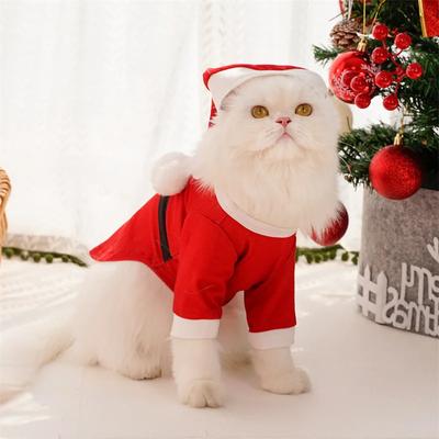 Christmas Pet Costume Christmas Elf Dog Costume Clothes Funny Cosplay Puppy Cat Xmas Costume Outfit Winter Hoodie Coat for Dogs