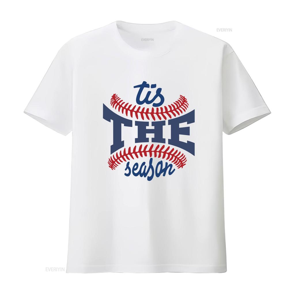 Tis The Season Baseball T Shirt player gifts mom shirts team womens stylish sweaT vintage Washed Slightly homme Casual