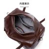 Genuine Leather Women's Bag Cross-border Cross-body New Top-layer Crystal Vegetable Tanned Tire Cowhide Portable Same Retro Boston