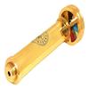 Handmade Polished Brass Double Rotating Wheel Stained Glass Kaleidoscope Nautical Kids Gift