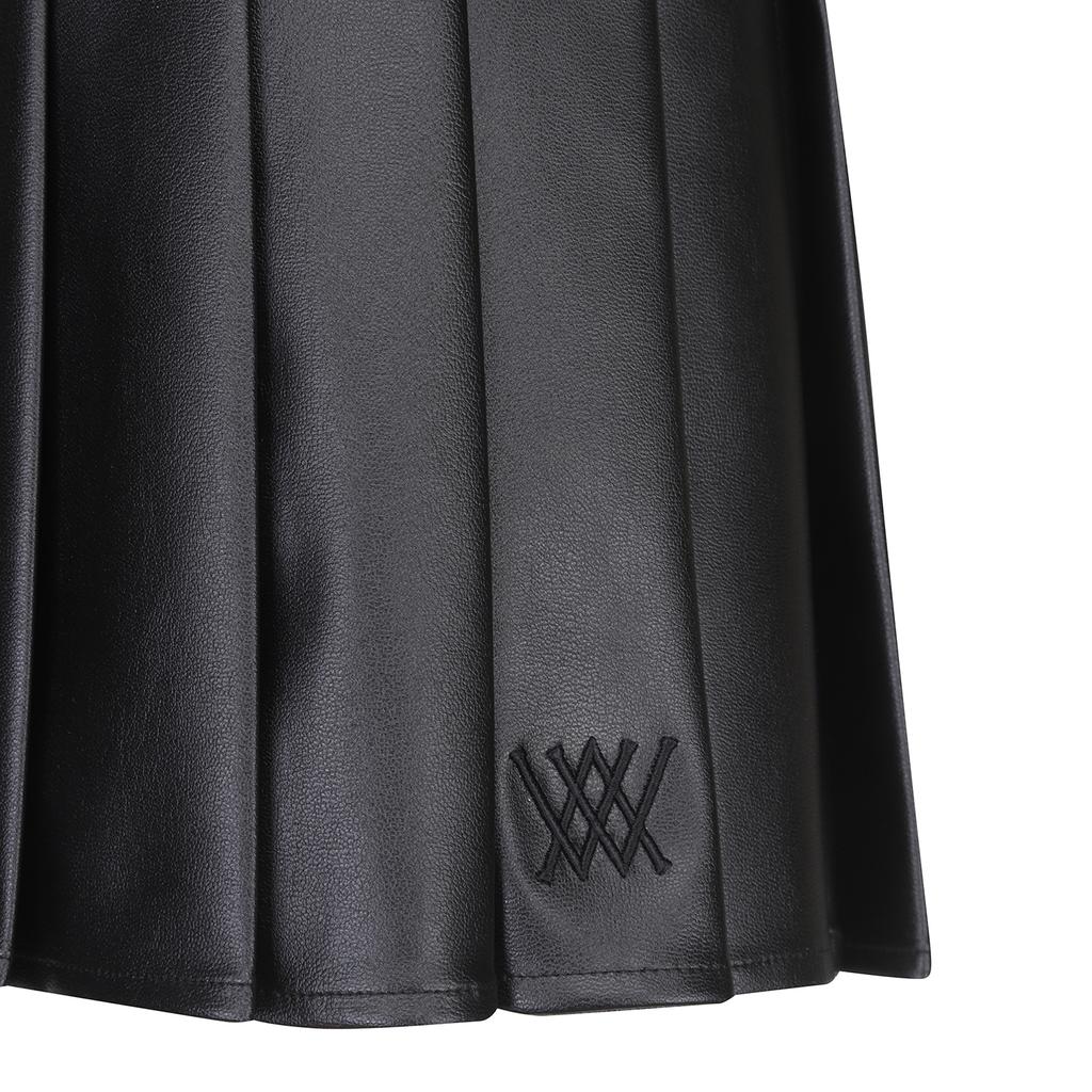 ANEW GOLF W Leather Half Pleats Sq_Bk