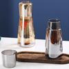 750/850ml Clear Bedside Water Carafe Set with Tumbler Glass for Bedroom Nightstand, Night Water Carafe with Glass, with Cup Set