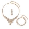 Wedding Accessories Set Rhinestone Necklace Earrings Set Dinner Dress Collarbone Chain Bridal Jewelry Set Women