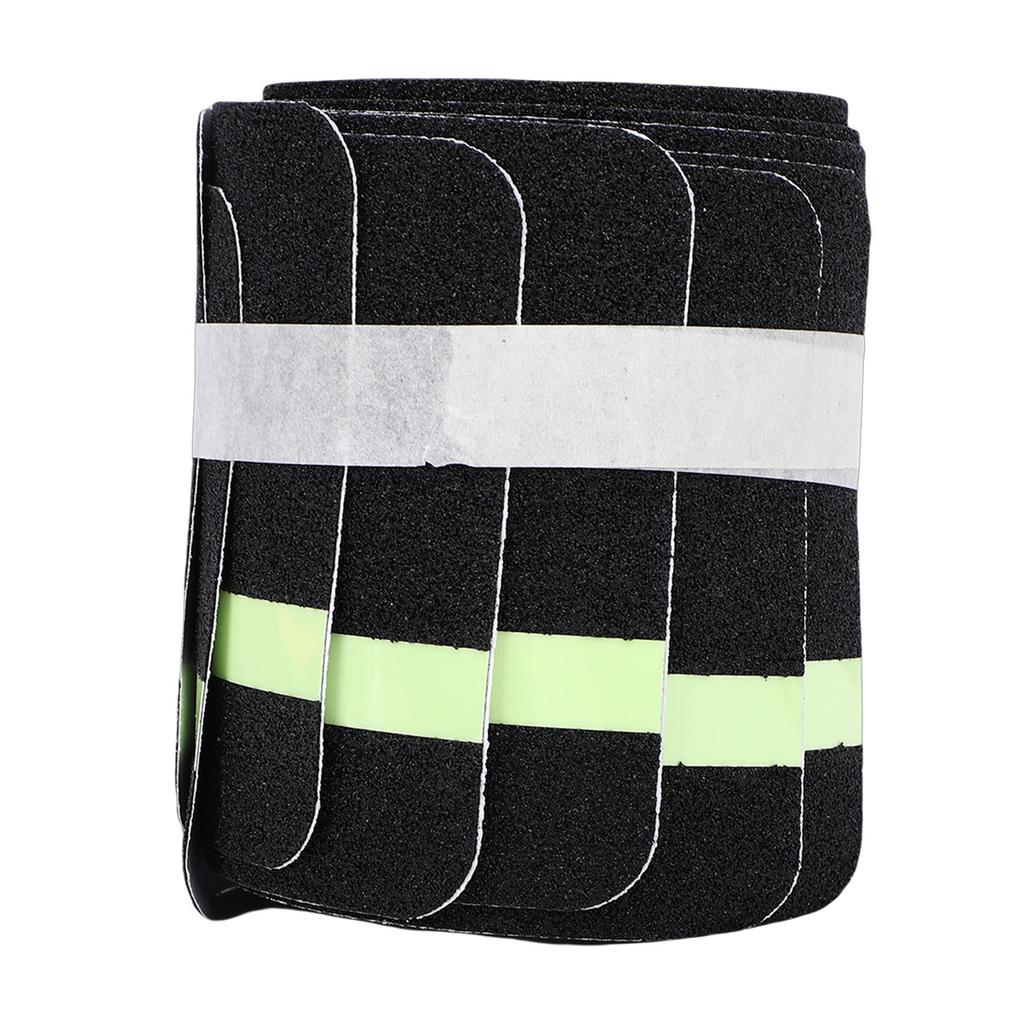 10pcs Anti Slip Traction Treads with Glow in Dark Stripe Outdoor Non Skid Tape High Traction Friction Abrasive Adhesive