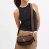 Coach Satteltasche Emmy 23 Logo-Schlossverschluss Ledersatteltasche Handtaschen Damen Messing Ahorn CR667-B4MPL