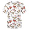 Men's 3D Printed T-Shirt Colorful Animal Plant Pattern Printing Short Sleeve O-Neck Pullover Casual Top