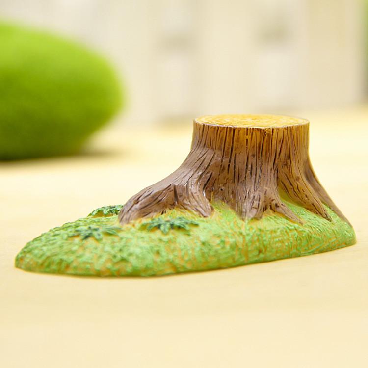 Tree Cartoon Stump Green Grassland Mini Model Decoration For Micro Scenery Props
