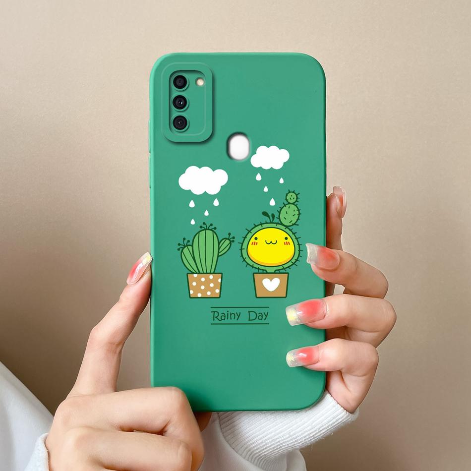 Case For Samsung A11 Flower Soft Liquid Silicone Durable Lens Protection Phone Back Covers For Galaxy A 11 Funda Coque For Woman