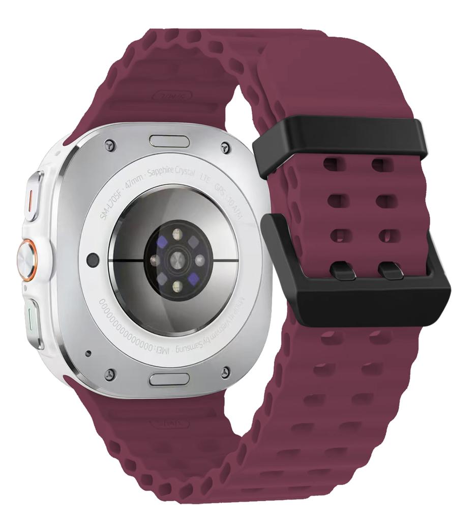 Marine Band For Samsung Galaxy Watch Ultra 47mm Sports Silicone Strap Bracelet For GalaxyWatch Ultra Watchband Accessories