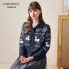 Women's Retro Jacquard Wool Cardigan