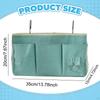 Bedside Hanging Storage Bag Organizer Pouch with Pockets Wall for Glasses