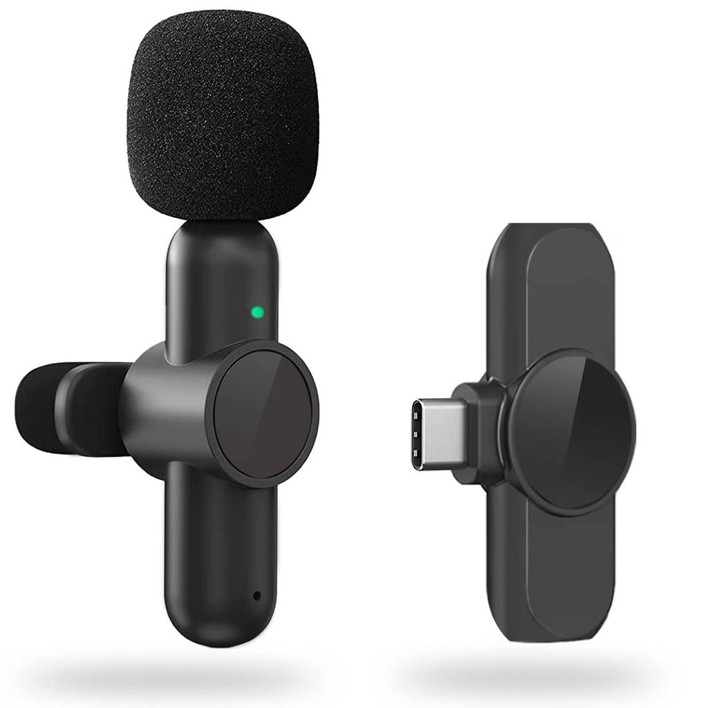 BILIWAL Lydsamling Pins Nål Mikrofon Trådløs Kompatibel med iPhone-serien for Android Øyeblikkelig tilkobling Støyreduksjon Plug and Play Ingen app