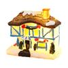 Christmas Village Scene for Home Desktop Ornaments Resin House Snowy Winter Town With LED Light Figurines for Christmas