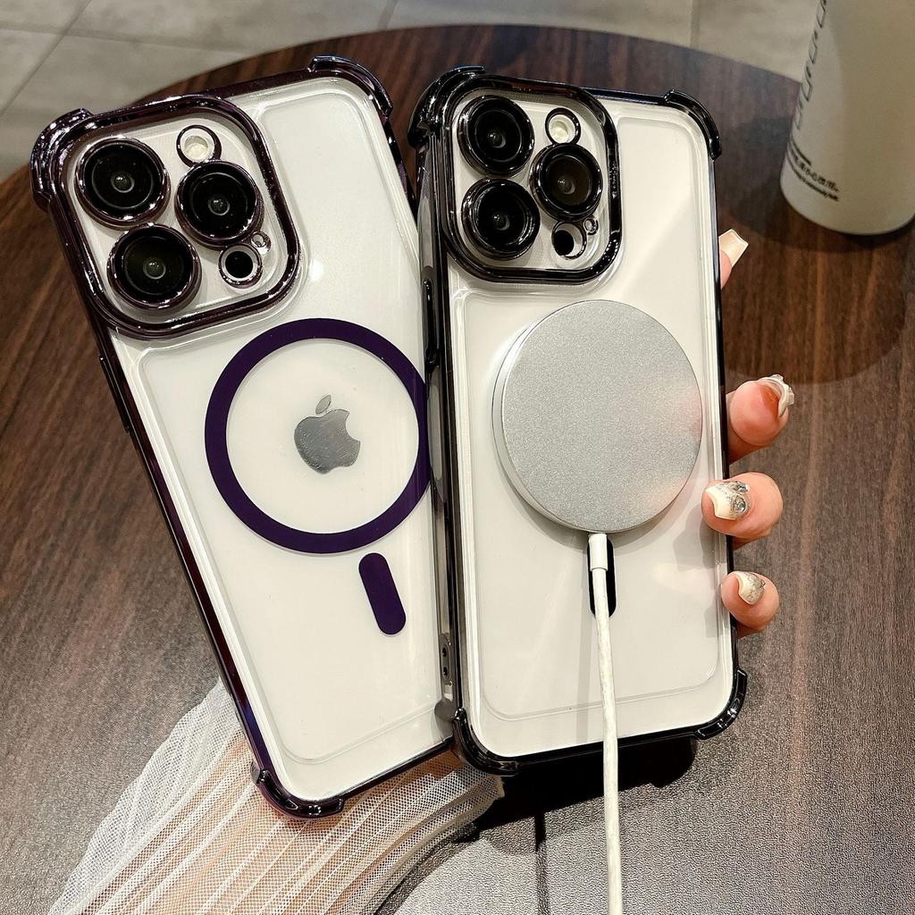 Airbag Vier Ecken Sturzsichere Hülle Geeignet für IPhone16Pro Handyhülle Magnetische Schutzhülle Apple 14plus Hülle