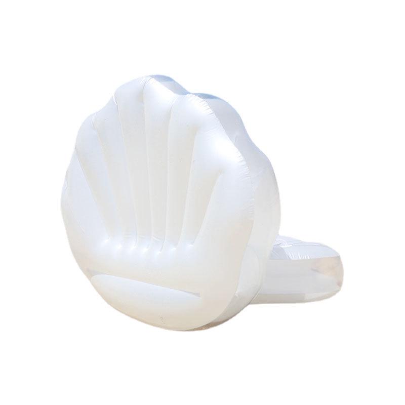 Pearl Shell Buoyancy Swim Ring - Pearl White with Ball