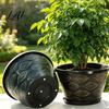 Garden Supplies for Flowers 11 Inch Flower Pots Leaf Embossed Plastic Planters with Drainage Hole Retro Breathable Containers Indoor Outdoor