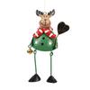 Metal Ornaments Christmas Pendant Santa Snowman Elk Elegant Red White Green Christmas Tree Decorations