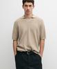Masimodutti Cotton Blend V-Neck Knit Polo Shirt