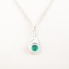 925 Sterling Silver Chrome Diopside Gemstone Pendant May Birthstone Jewelry Gift CP-25-3