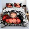 Anime One-Punch Man Saitama Beding Set Printed Bed Linen Set With Pilowcase Bed Soft Duvet Cover Soft Single Double Quen Super King-Sized Dimensionsd