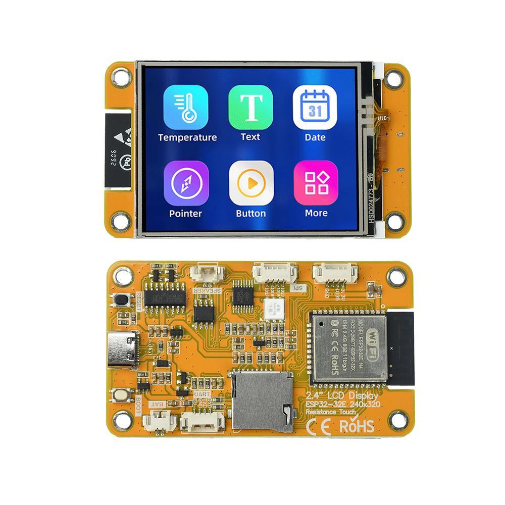 2.4 Inch ESP32 WIFI Bluetooth Module 240*320 Resolution Touch Display Board Support TF Card Audio Playback Lithium Battery