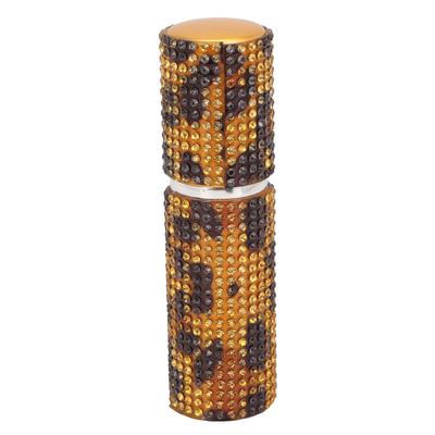 10ml Nachfüllbare Parfümflasche Strass-Dekor Leopardenmuster Tragbare Leere Sprühflasche