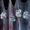 Mini Skull Net Bags 6PCS/Set Realistic Skeleton Bones Graveyard Decor Horror Prop Bar Haunt Scene Setter Outdoor Safe