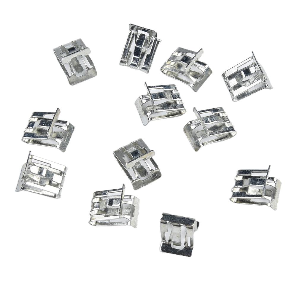 25Pcs Metal Fastener Clips 1/2 X 5/8 Car Retainer Moulding Trim Accessories Dashboard Side Panel Audio Clips Interior Clamps