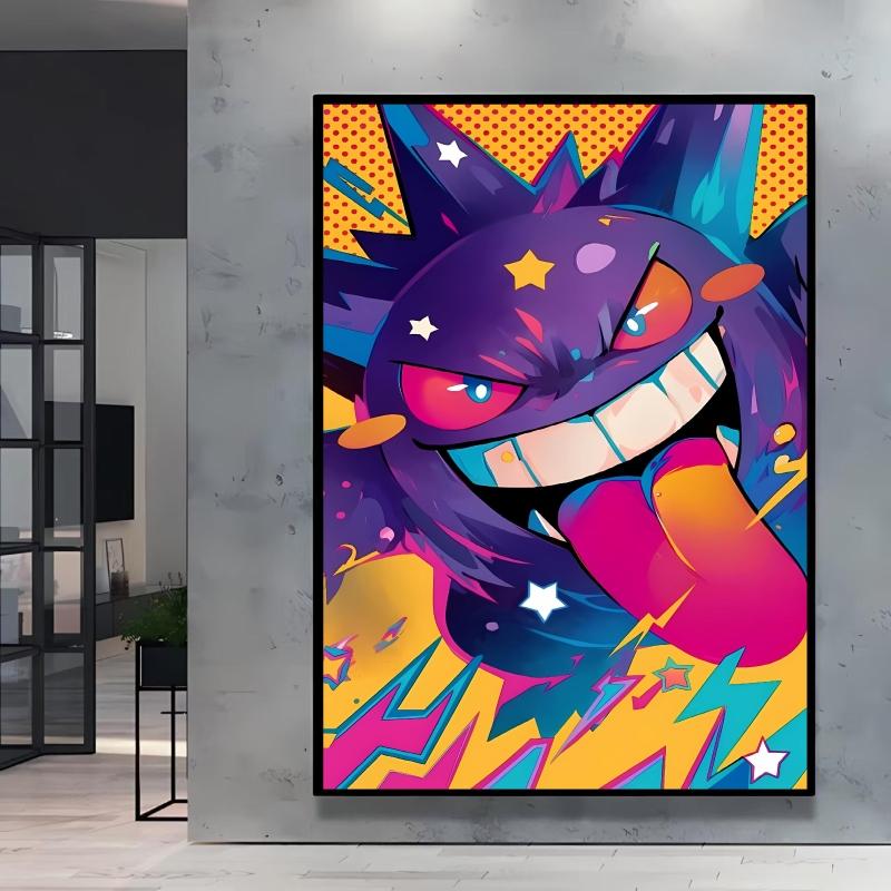 Canvas Art Wall Painting Posters Pokemon Images Pikachu Decor Painting Home Decoration Living Room Decor Paintings Kids Gift