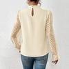Women's Fashion Casual Spring Autumn Solid Color Print Long Sleeve Half Turtleneck Blouses & Shirts