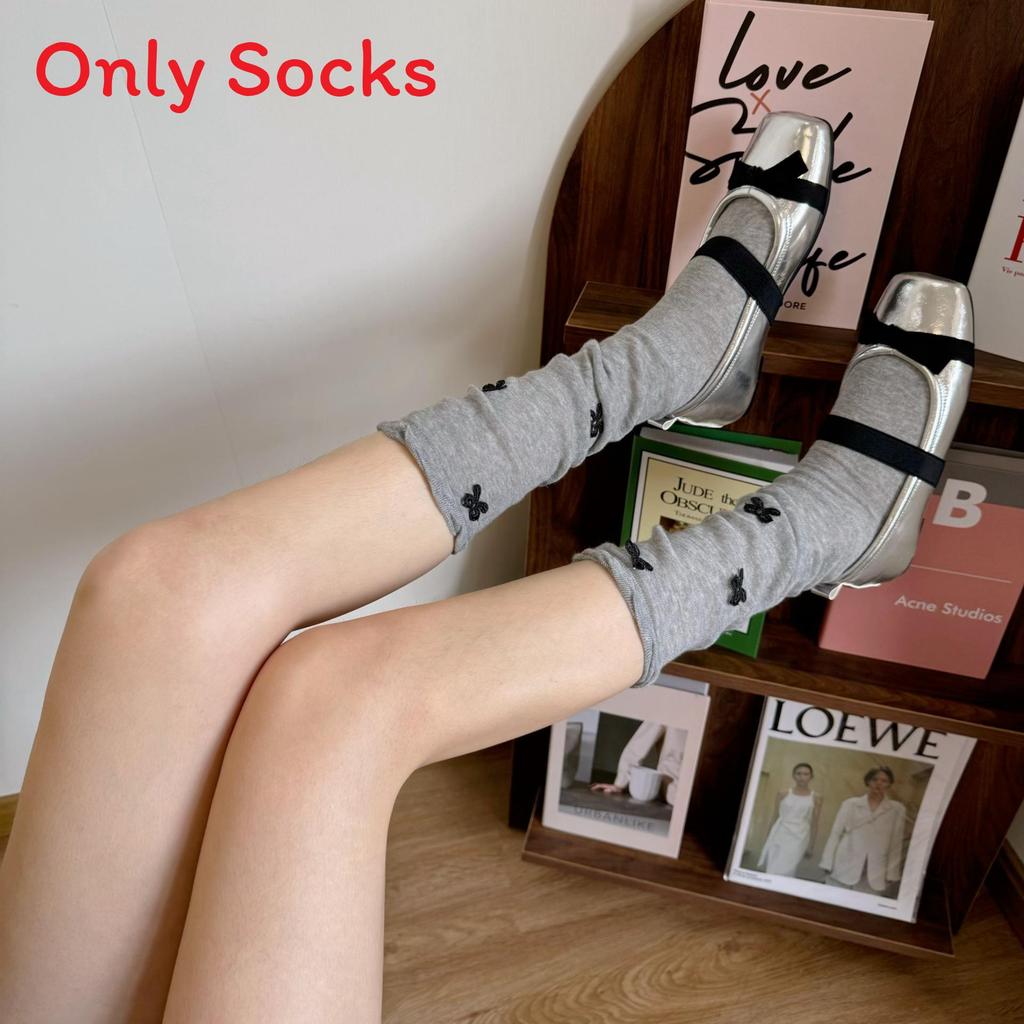 Korean Influencer Style Bowknot Socks For Women Summer Lightweight Cotton Youth Casual Wear