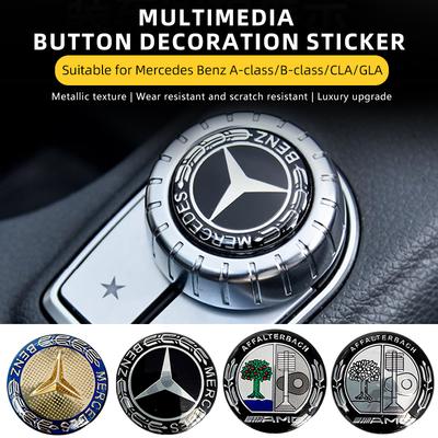 Auto Multimedia Knopf Dekorationsaufkleber Für Mercedes-benz AMG Barbosa W205 C300 W203 W206 W108 W124 W126 W140 W168 W169 W176 GLC